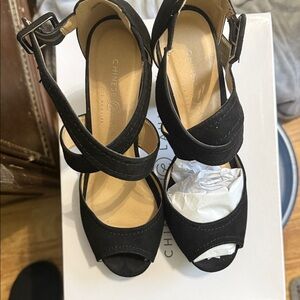 Chinese Laundry Black Strappy Heels